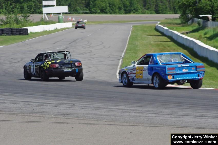 Team Party Cat Mazda Miata and Team Shake and Bake Toyota MR-2