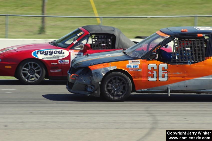 Penalty Lap Racing Mazda Miata and Holy Rollers Acura Integra