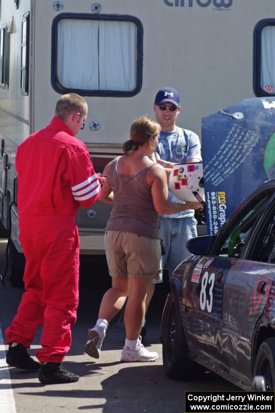 Mayhem Racing Honda Civic after the race