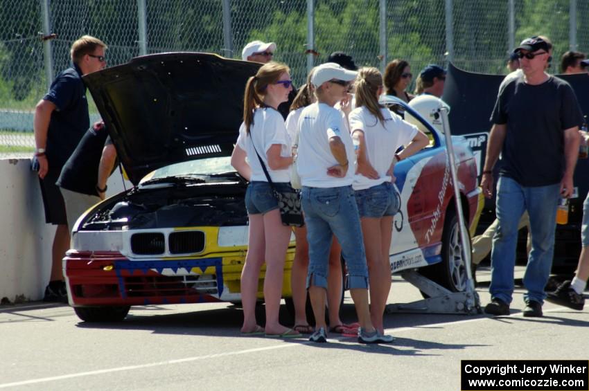 Tubby Butterman BMW 325 after winning on Saturday