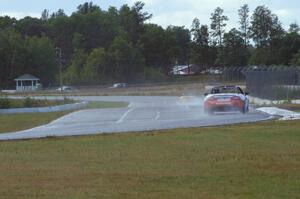 Randy Hale III's Mazda MX-5 goes through turn 6 after the rain has ended