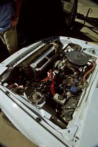 The engine bay of the Harris Done / Ray Hocker Mazda RX-7.