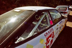 The writing on the back of the Janice Damitio / Amity Trowbridge Toyota Celica All-Trac says it all.