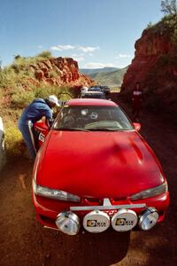 Roger Hull / Sean Gallagher near the start of SS1 in their Eagle Talon.