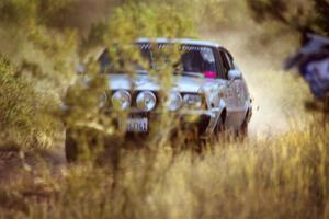 The Lon Peterson / Peter Workum Plymouth Fire Arrow comes uphill at speed into the spectator corner.