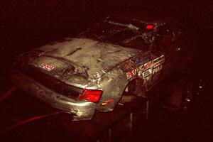 The Fred Ronn / John Dillon Toyota Celica rolled three times. The car was destroyed.