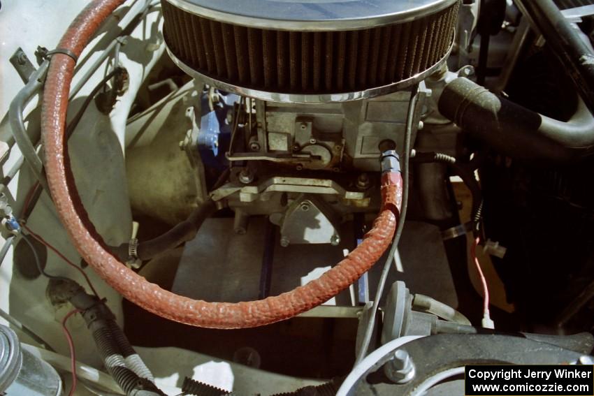 Detail of the engine bay of the Harris Done / Ray Hocker Mazda RX-7.