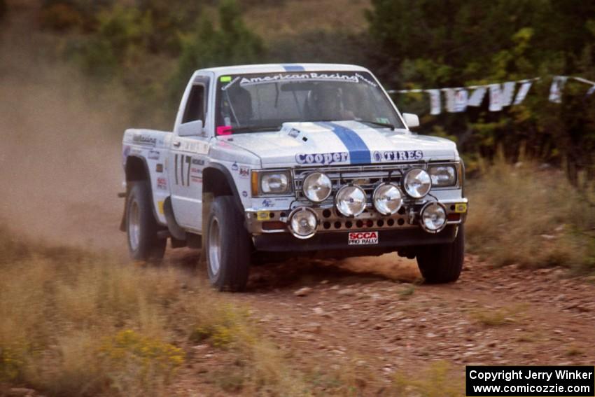 The Ken Stewart / Jim Dale Chevy S-10 comes down a straight into the spectator area.