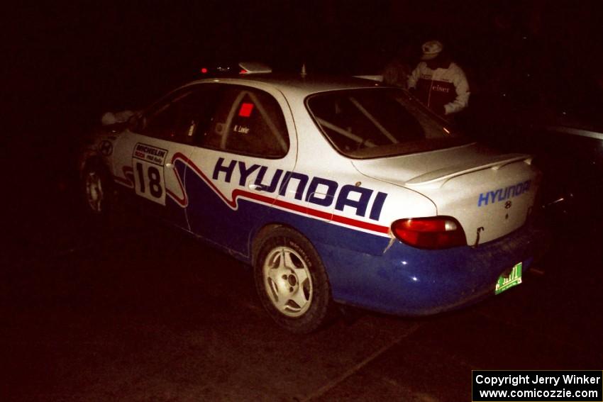 The Noel Lawler / Charles Bradley Hyundai Elantra pulls into the final MTC at the headquarters.