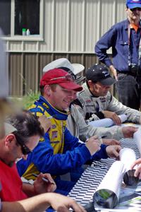 T/A Drivers' autograph session: Buddy Cisar, Tony Ave, R.J. Lopez, Bobby Sak, Jim Derhaag, Simon Gregg and Tomy Drissi