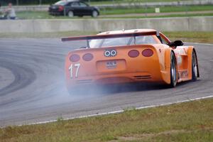 Bobby Sak's Chevy Corvette loses a power steering hose