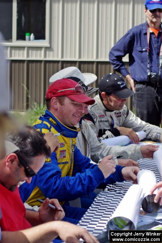 T/A Drivers' autograph session: Buddy Cisar, Tony Ave, R.J. Lopez, Bobby Sak, Jim Derhaag, Simon Gregg and Tomy Drissi