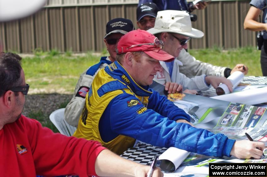 T/A Drivers' autograph session: Buddy Cisar, Tony Ave, R.J. Lopez, Bobby Sak, Jim Derhaag, Simon Gregg and Tomy Drissi