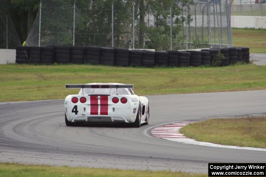 Tony Ave's Chevy Corvette exits the carousel