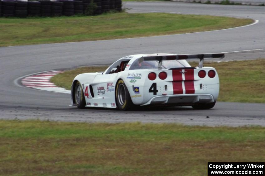 Tony Ave's Chevy Corvette exits the carousel