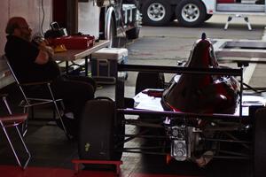 A Formula Enterprise car in the paddock