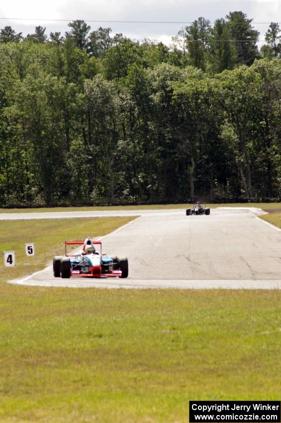 Paul Schneider's and Matt Schneider's Formula Enterprises between turns 3 and 4