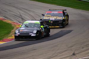 Scott Tucker's Porsche GT3 Cup and Bob Stretch's Chevy Camaro