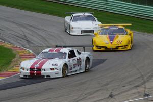 Denny Lamers' Ford Mustang, Jim Bradley's Chevy Corvette and Dave Ruehlow's Ford Mustang