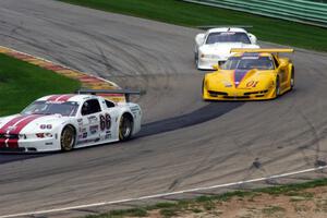 Denny Lamers' Ford Mustang, Jim Bradley's Chevy Corvette and Dave Ruehlow's Ford Mustang