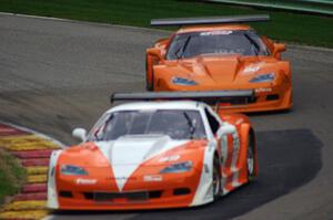 Simon Gregg's Chevy Corvette and Doug Harrington's Chevy Corvette