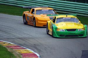 John Baucom's Ford Mustang and David Jans' Ford Mustang