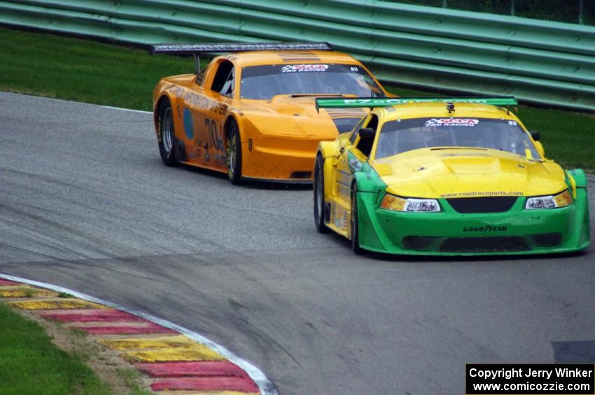 John Baucom's Ford Mustang and David Jans' Ford Mustang