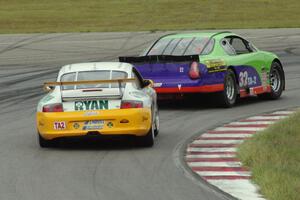 Bill Prietzel's Chevy Monte Carlo and Tim Gray's Porsche GT3 Cup