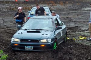 Martin Asao's MA Subaru Impreza is stuck!