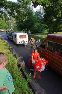 ArtCar 32 - ??? Pickup with camping trailer, ArtCar 33 - ??? and ArtBikes