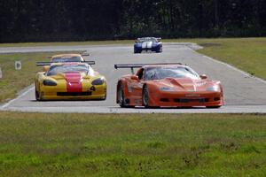 Doug Harrington's Chevy Corvette, Tony Ave's Chevy Corvette, David Jans' Ford Mustang and Daniel Ramoutarsingh's Jaguar XKR