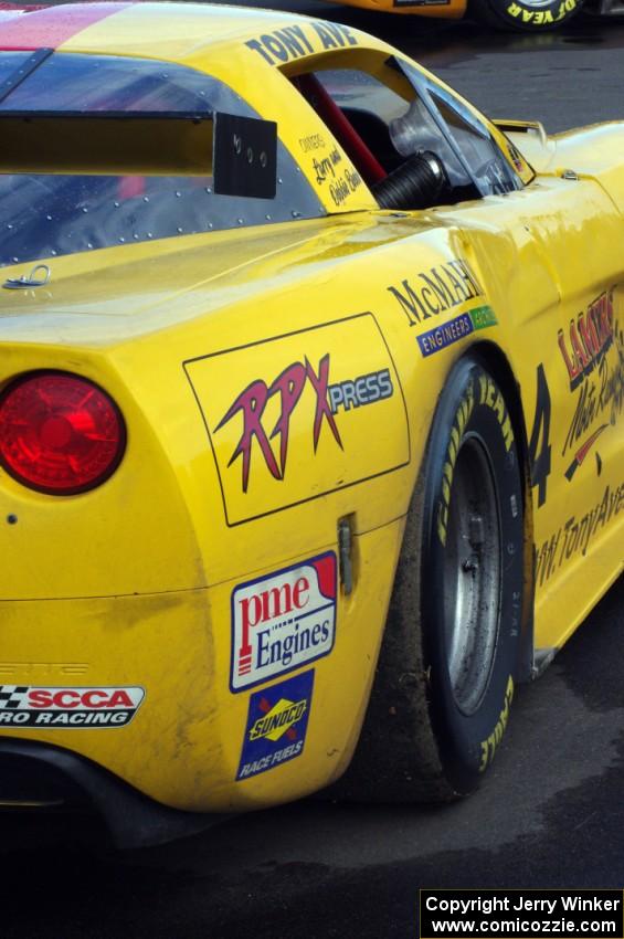 Tony Ave's Chevy Corvette after the race