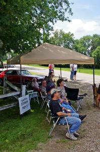 Fans watching along the route