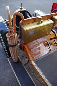 Umbrella holder on Webster Peterson's 1911 Le Zèbre