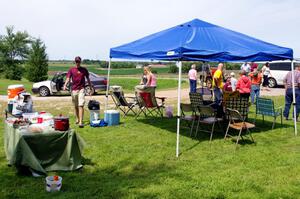 Jeff Amundsen's 1911 Maxwell gets pushed to a stop but is met with a big spread of food