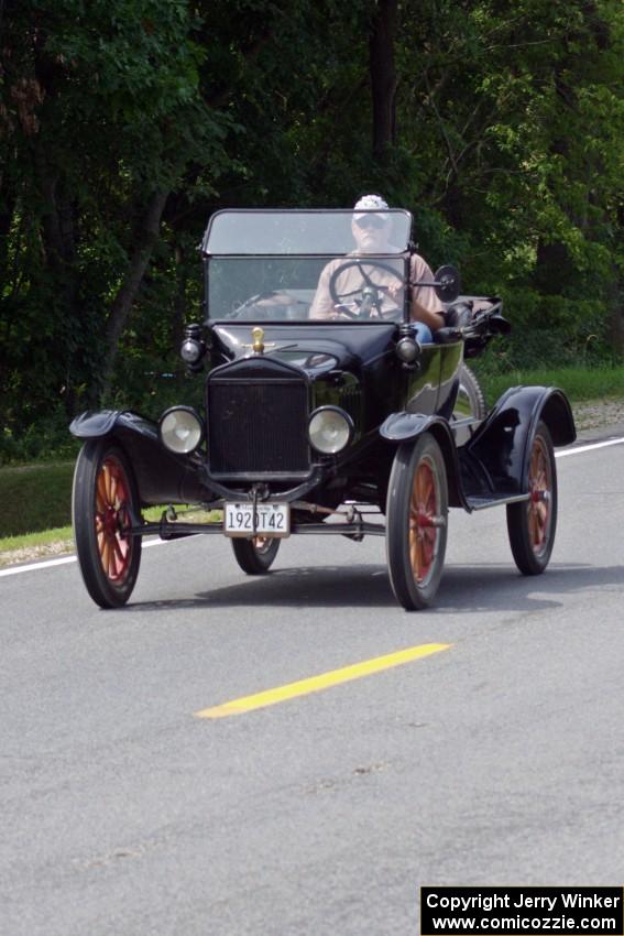 A 1920 Ford Model T out cruising, but not part of the tour.