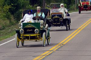 Wade Smith's 1905 Columbia, Neal Simonsma's 1912 Maxwell and Tim Simonsma's 1911 Maxwell