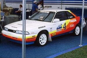 Rod Millen's Pikes Peak Mazda MX-6 on display in the Mazda tent