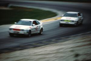 Phil Pate / Paul Burgess VW Corrado ahead of the Bill Pate / Phil Pate VW Corrado