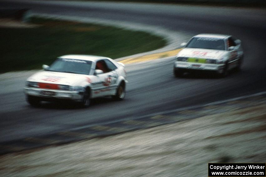 Phil Pate / Paul Burgess VW Corrado ahead of the Bill Pate / Phil Pate VW Corrado