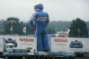 Giant inflatable Nissan driver