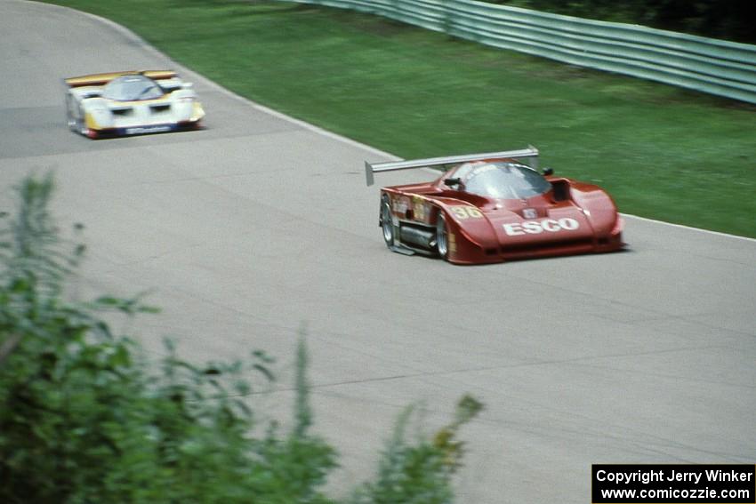 Frank Jellinek / John Grooms Argo JM-19/Mazda (Lights) and John Paul, Jr.'s Nissan GTP ZX-T