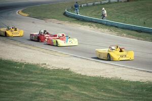 Kenneth Castle's Lola T-87/90 ahead of Cliff Knudsen's Swift DB-5, Erik Skirmants' Swift DB-2 and Alan Lewis' Lola T-90/90