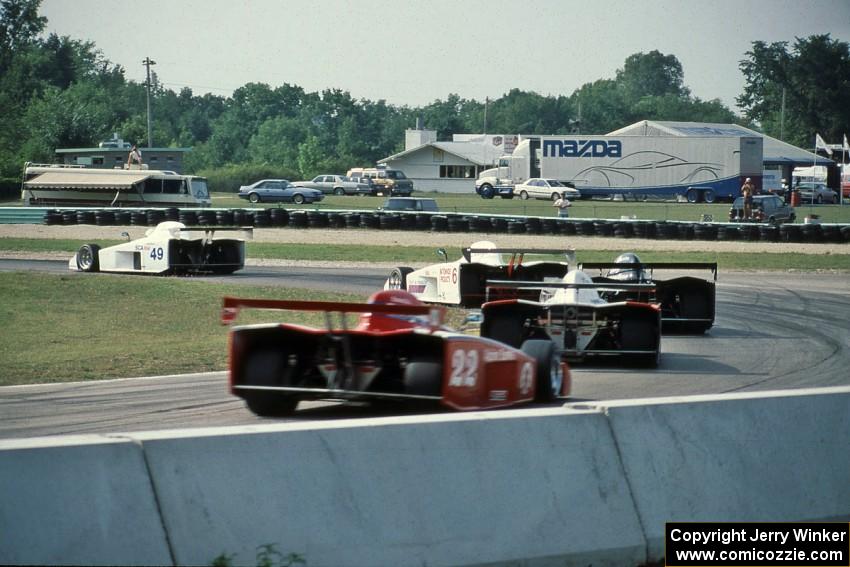 Jack Willes, Kirk Miller, Gary Tiller, Don Ketter and Bob Young all in Shelby Can-Ams