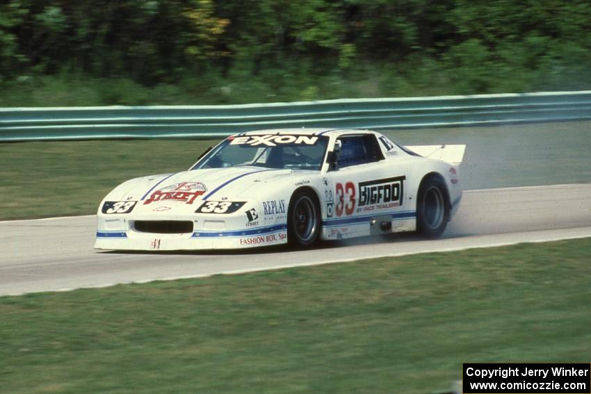 Thomas George's Chevy Camaro loses its engine