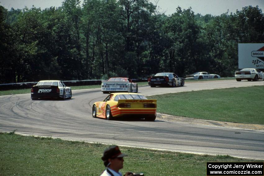 David Crabtree's Pontiac Firebird (GTS) followed by the GTO class battle: Hoerr, Dingman, Danielson and Lindley