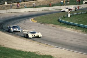 Juan-Manuel Fangio II Eagle Mk. III/Toyota, Pete Halsmer's Mazda RX-792P and P.J. Jones Eagle Mk. III/Toyota