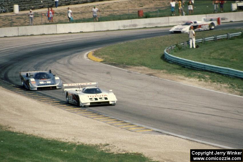 Juan-Manuel Fangio II Eagle Mk. III/Toyota, Pete Halsmer's Mazda RX-792P and P.J. Jones Eagle Mk. III/Toyota