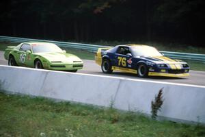 Bill Miller / Jack Ries Chevy Camaro and Gene Harrington / Scott Harrington Pontiac Firebird