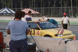 Todd Freeman / Jon Klapperick Honda CRX Si in the pits